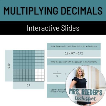 Multiplying Decimals with Grids Practice Editable and Interactive