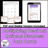 Multiplying Decimal Rational Numbers Digital and Printable
