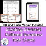 Dividing Decimal Rational Numbers Digital and Printable Ta