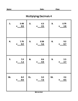 Multiplying Decimals by All-Star Math | Teachers Pay Teachers