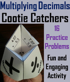 Multiplying Decimals Activity 4th 5th 6th Grade Cootie Cat