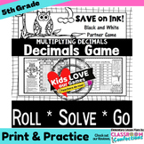 Multiplying Decimals Game: 5.NBT.B.5: 5th Grade Math Game