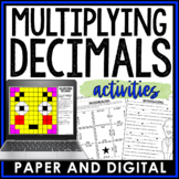 Multiplying Decimals Activity and Worksheet Bundle