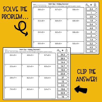 Multiplying Decimals Activity by Hello Learning | TpT