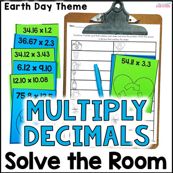 Preview of Multiplying Decimals Activity - Earth Day Math