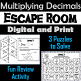 Multiplying Decimals Activity: Escape Room Math Game (5th 