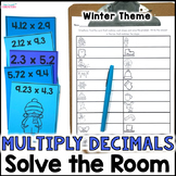 Multiplying Decimals Activity - Solve the Room - Winter Ma