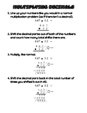 Multiplying Decimals Anchor Chart