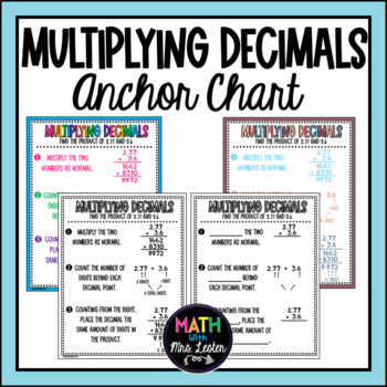 Preview of Multiplying Decimals Anchor Charts and Notes