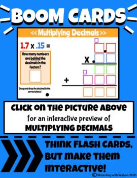 Preview of Multiplying Decimals - Boom Cards