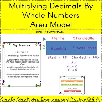 Preview of Multiplying Decimals By Whole Numbers