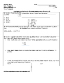 Multiplying Decimals Classwork