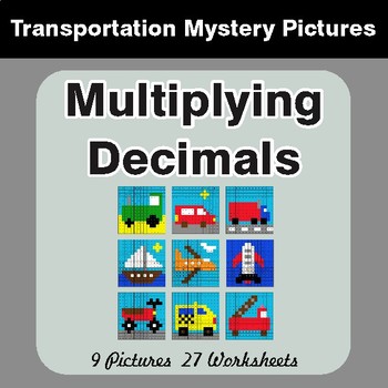 Multiplying Decimals - Color-By-Number Math Mystery Pictures