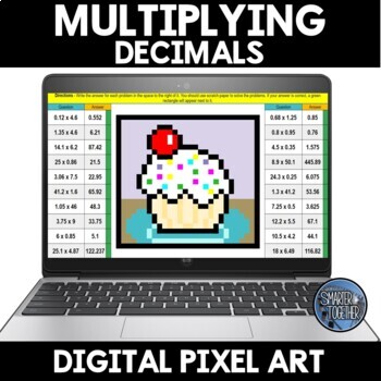 Preview of Multiplying Decimals Digital Pixel Art