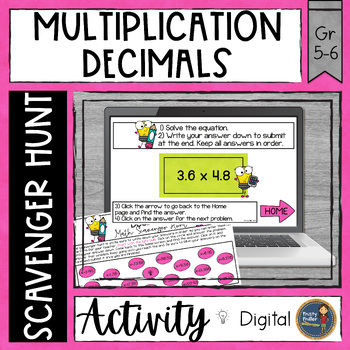 Preview of Multiplying Decimals Digital Scavenger Hunt