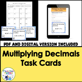 Multiplying Decimals Digital and Printable Task Cards