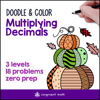 Preview of Multiplying Decimals | Doodle Math, Twist on Color by Number Worksheets