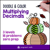 Multiplying Decimals | Doodle Math, Twist on Color by Numb