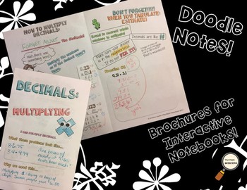 Preview of Multiplying Decimals - Decorated Notes Brochure for Interactive Notebooks