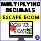 Multiplying Decimals ESCAPE ROOM ⭐  Self-checking