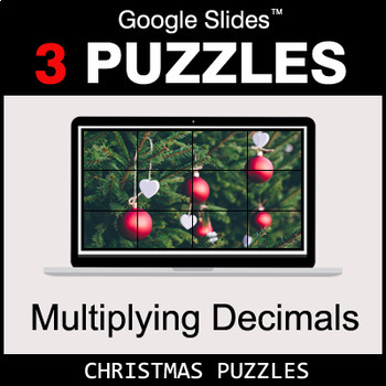 Preview of Multiplying Decimals - Google Slides - Christmas Puzzles