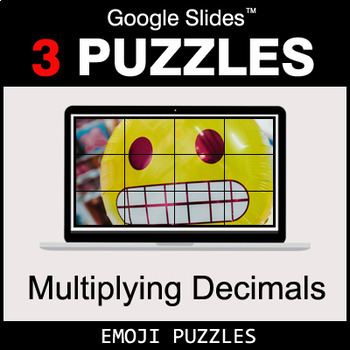 Preview of Multiplying Decimals - Google Slides - Emoji Puzzles