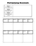 Multiplying Decimals Guided Notes and Recording Sheet TEKS 6.3E