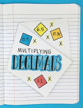 Preview of Multiplying Decimals Interactive Notebook Foldable by Math Doodles