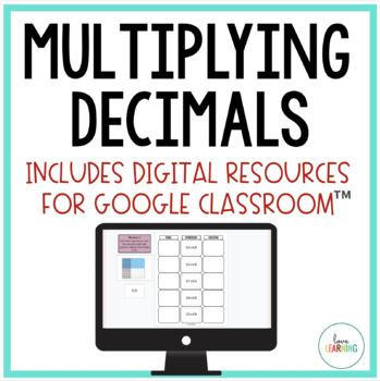 Preview of Multiplying Decimals Lesson, Notes, and Google Slides™ Activities