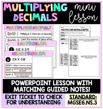 Preview of Multiplying Decimals Mini Lesson
