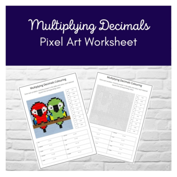 Preview of Multiplying Decimals Pixel Art Colouring Worksheet