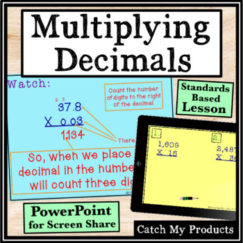 Preview of Multiplying Decimals by Decimals Powerpoint