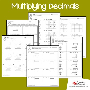 Multi Digit Decimal Multiplication Practice Worksheets Multiply Decimal Grade 6