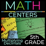 Multiplying Decimals Printable 5th Grade Math Centers Hands On
