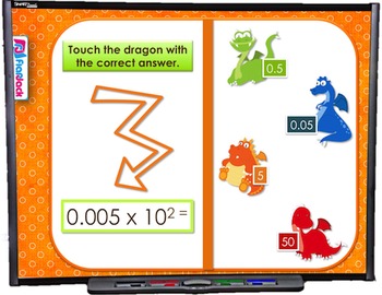 Preview of Multiplying Decimals SMART BOARD Game (CSS 5.NBT.B.7)
