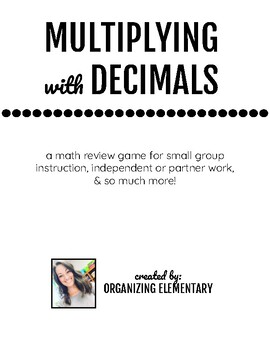Preview of FREEBIE - Multiplying with Decimals Scoot