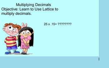 Preview of Multiplying Decimals Smartboard Interactive Walkthrough with examples
