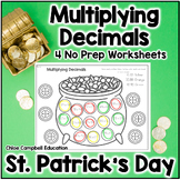 Multiplying Decimals - St. Patrick's Day Color by Number M