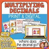 Multiplying Decimals Task Cards - Simple Numbers to Focus 