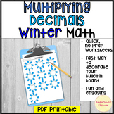 Multiplying Decimals Winter Math multiplication