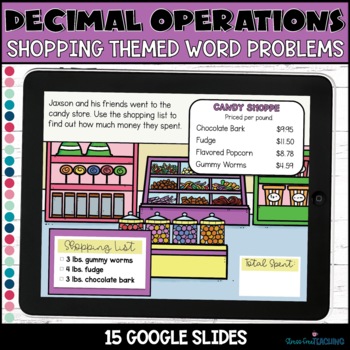 Preview of Multiplying Decimals - Word Problems - Digital