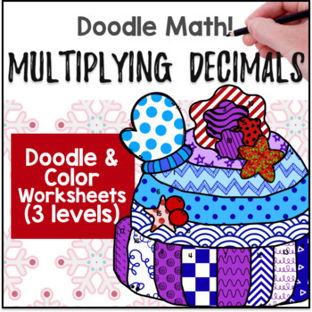 Preview of Multiplying Decimals | Doodle Math: Twist on Color by Number Worksheets