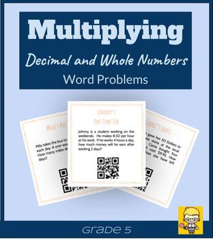 Preview of Multiplying Decimals and Whole Numbers Word Problems