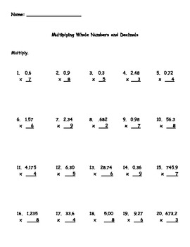 multiplying decimals and wh by kris milliken teachers