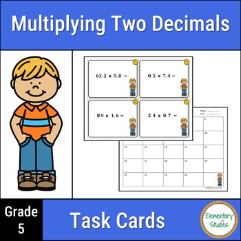 Preview of Multiplying Decimals by Decimals Task Cards