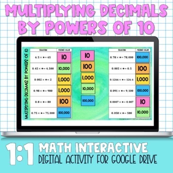 Preview of Multiplying Decimals by Powers of 10 Digital Practice Activity