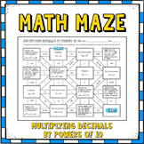 Multiplying Decimals by Powers of 10 - Math Maze