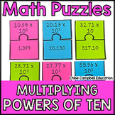 Multiplying Decimals by Powers of Ten | Matching Game | 5t