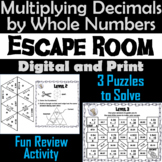 Multiplying Decimals by Whole Numbers Activity: Escape Roo