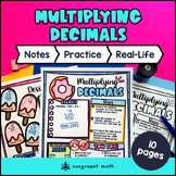 Multiplying Decimals by Whole Numbers & Decimals Guided No